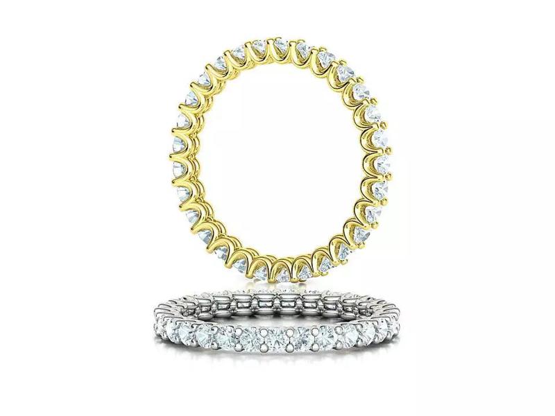 Diamond Eternity Ring U shaped design band
