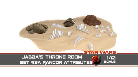 Jabbas Throne Room - Set 9a - Rancor Cave Attributes 1-12 scale