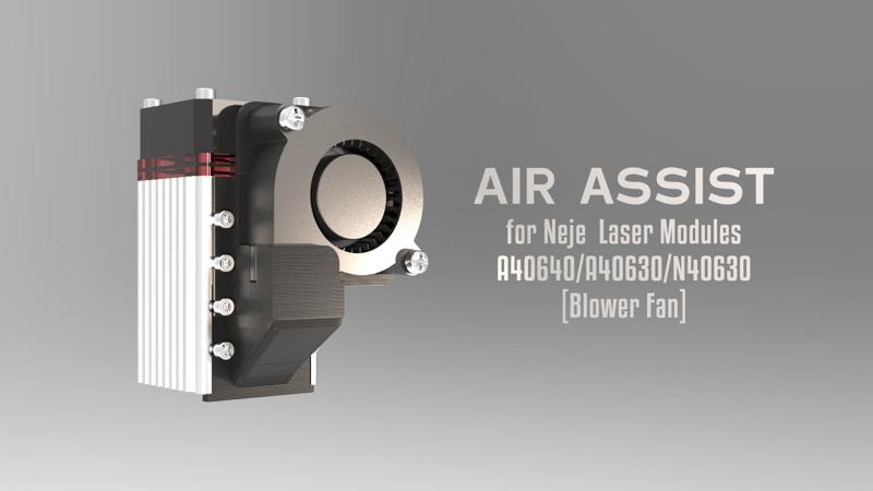 Air Assist with Blower Fan for Neje A40640/A40630/N460630 Laser Modules