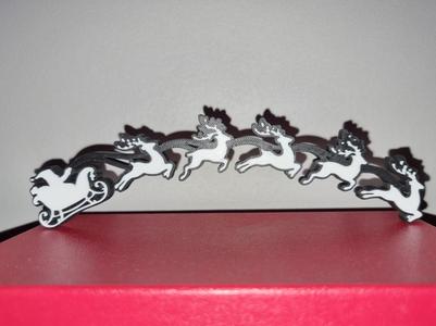 Santa's sleigh with reindeer