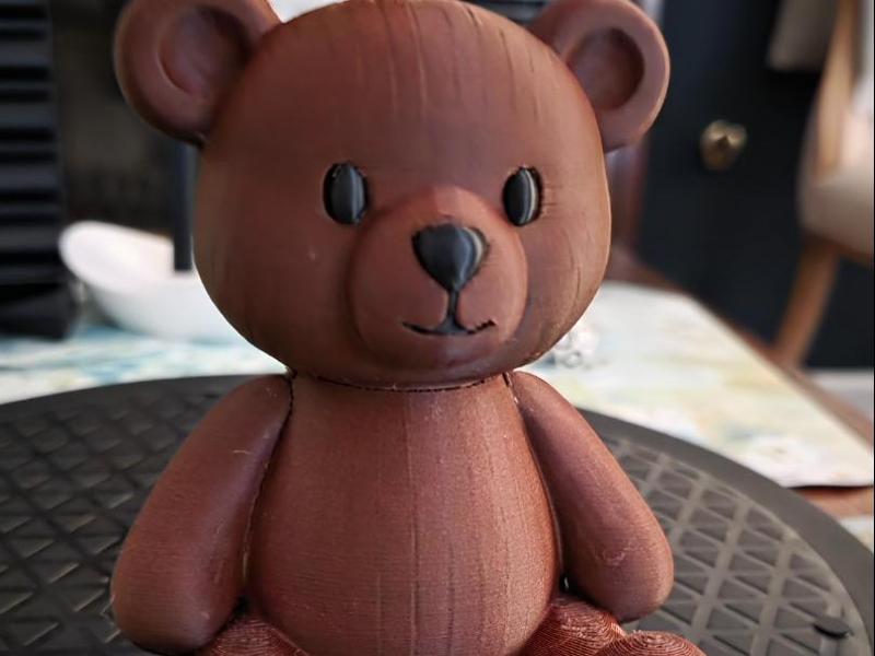 Wooden teddy bear