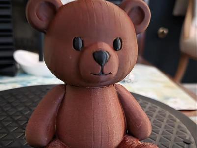 Wooden teddy bear