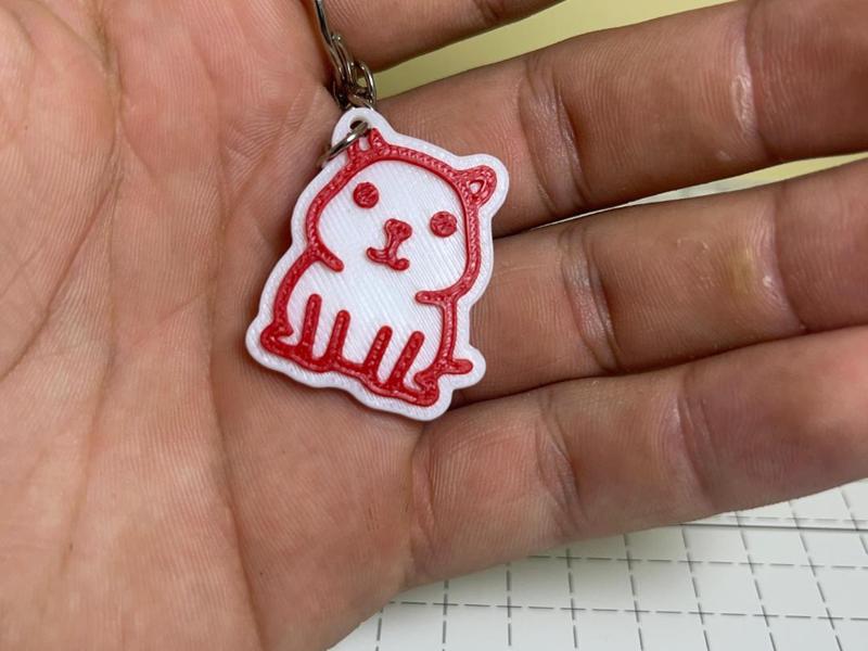 cute capybara keychain