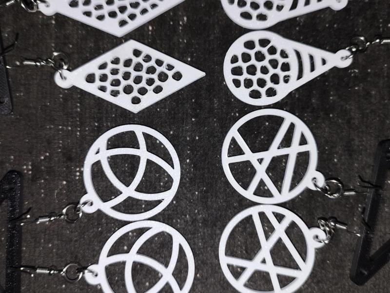 3D Printed Earrings – Unique Geometric Designs