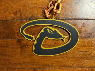 Arizona Diamondbacks Oversized Necklace D Logo