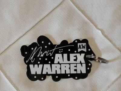 Alex Warren Double Sided Keychain