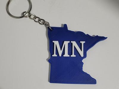 MN State outline keychain