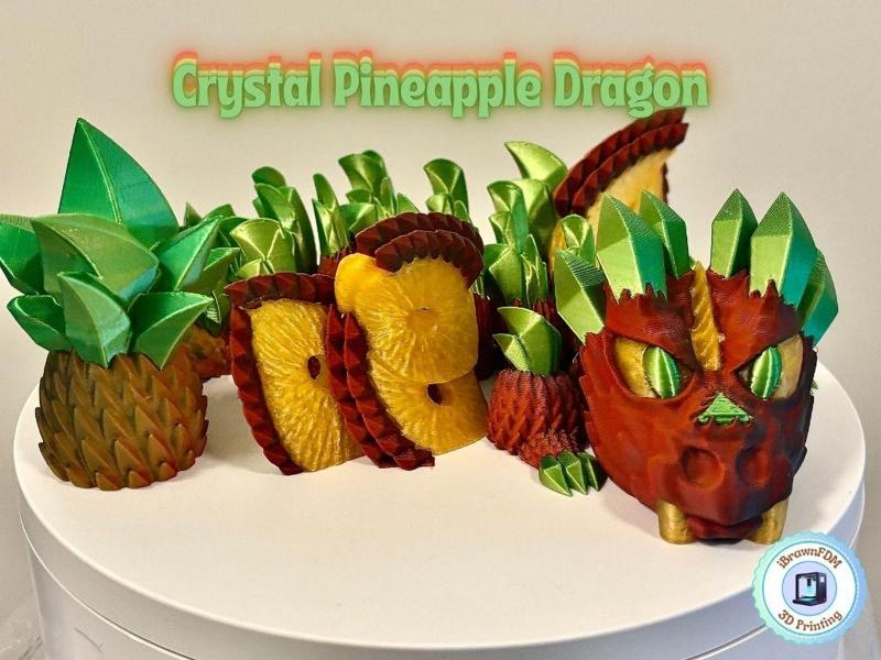 Crystal Pineapple Dragon (38gram min)  Articulated