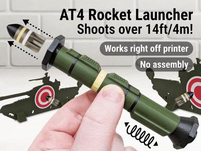 AT4 Spring-Loaded Rocket Launcher | Print-in-Place