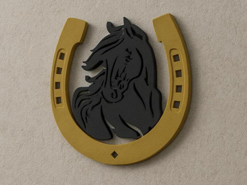 Horse in a horseshoe