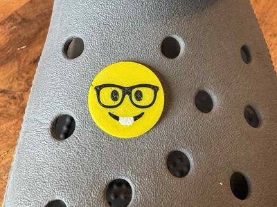 Nerd Emoji Croc Charm/Jibbitz