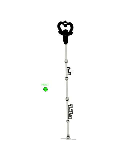Sailor Pluto Key Staff - Garnet Rod - Time Key