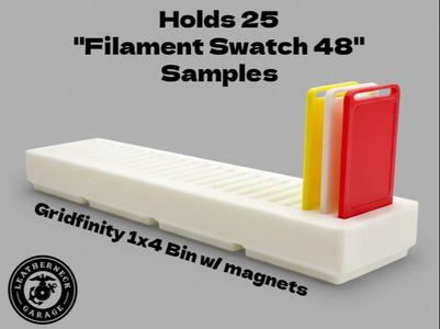 25 Filament Swatch 48 Gridfinity Bin