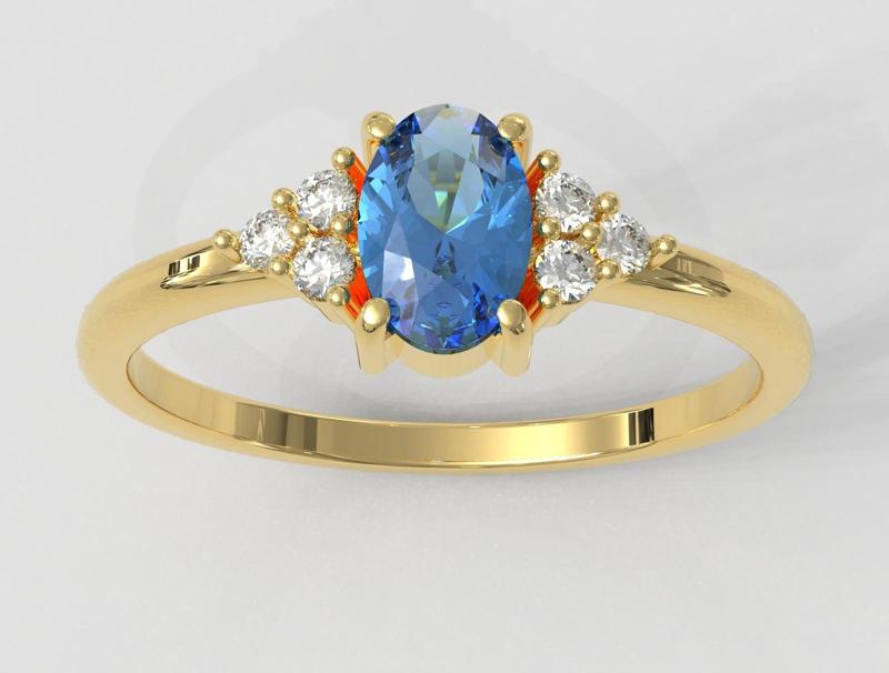 Oval Gemstone Classic Ring