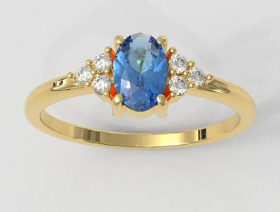 Oval Gemstone Classic Ring
