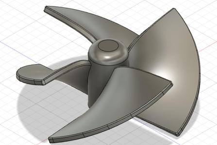 90mm 4bl. kort nozzle propeller for m5 thread