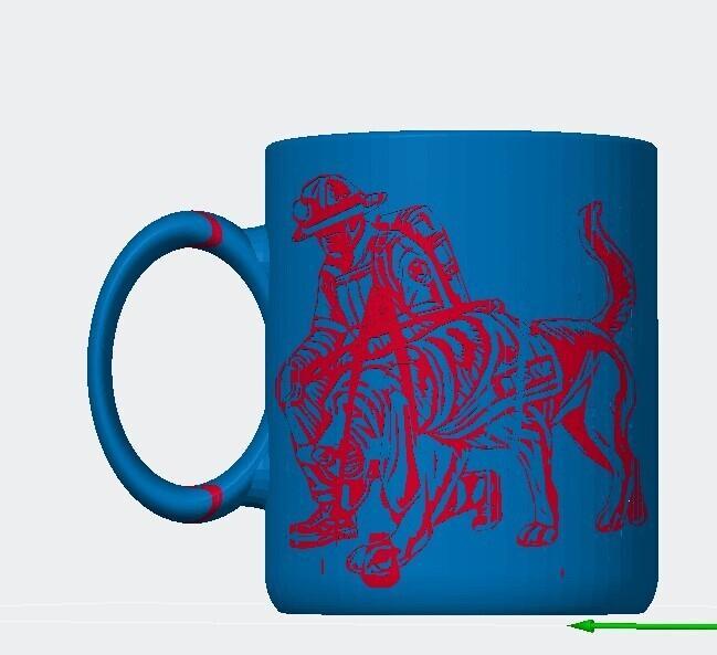 SAR DOG Pott decorative mug RHS rescue dog team