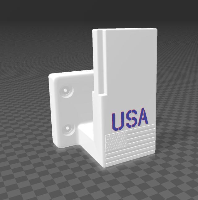 AR-15 Magazine Wall Mount with American Flag Design / Soporte de Pared para Cargadores AR-15 con Diseño de Bandera Americana