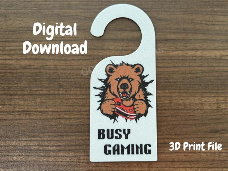 Gaming Do Not Disturb Door Hanger