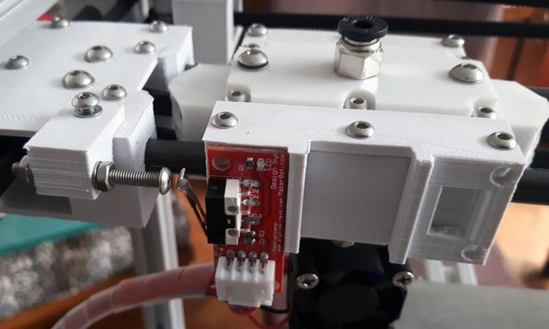 Endstop block for CoreXY carriage