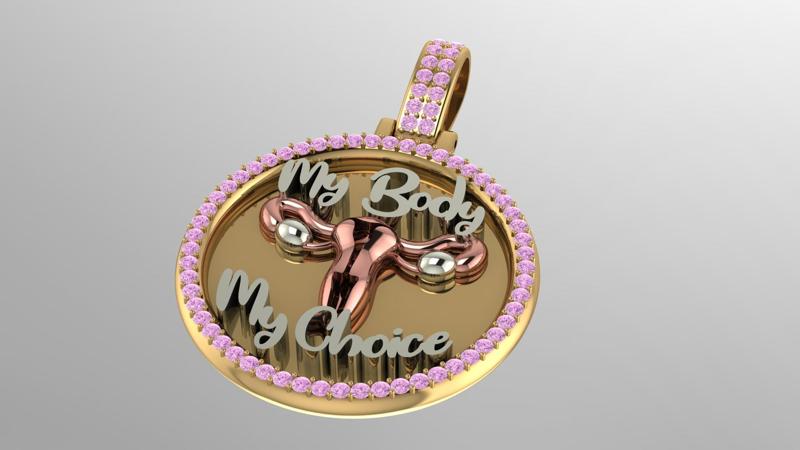 My body My choice Women's Rights pendant