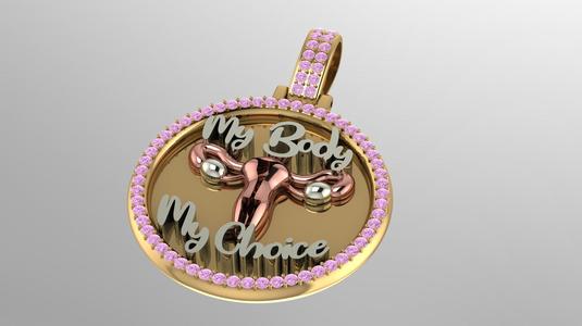 My body My choice Women's Rights pendant