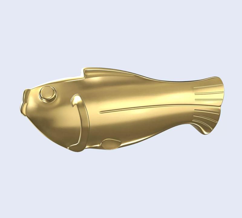 Vintage antique fish 3d printing sculpture