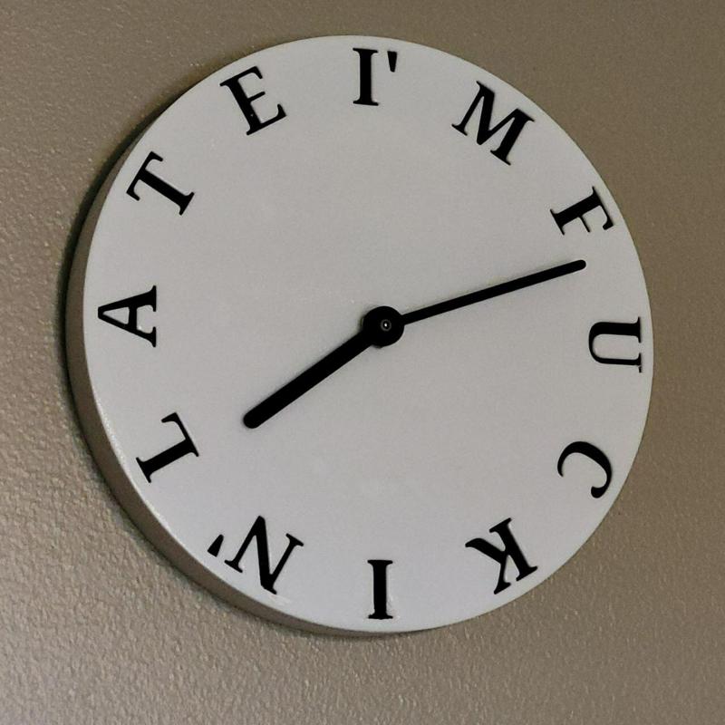 I'm Fuckin' Late Wall Clock