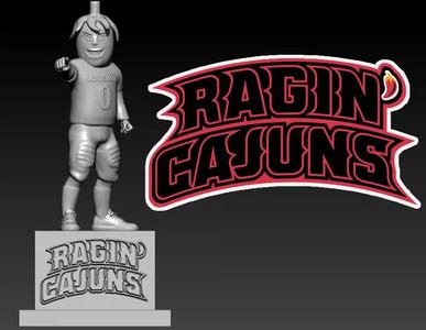 UNIVERSITY OF LOUISIANA MASCOT STATUE - 3D MODEL