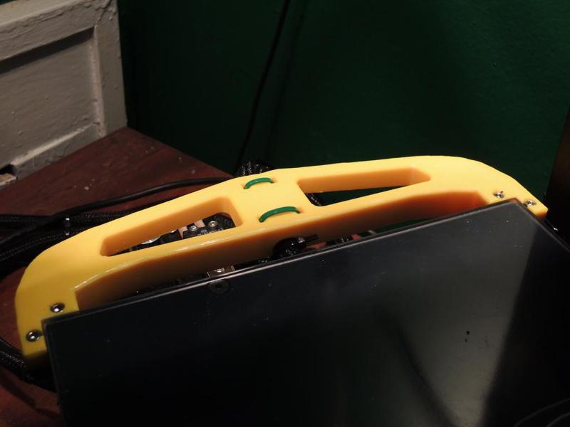 Heated bed wire support for the Makergear M2