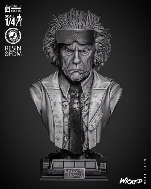 Wicked Movies Dr Emmett Brown Portrait Bust