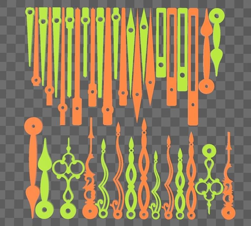 19 pairs of clock hands