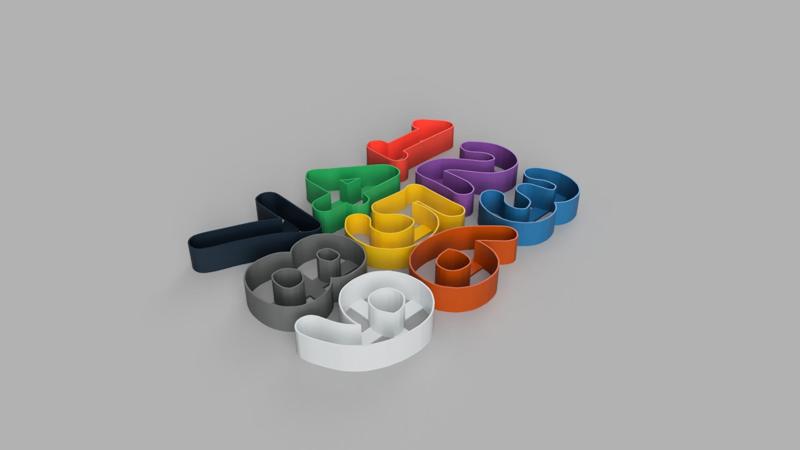 Cookie Cutter Numbers 1-9