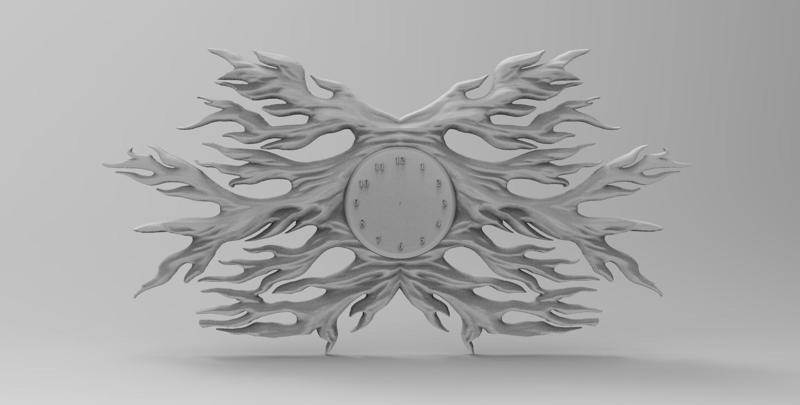 clock 3D  Carved