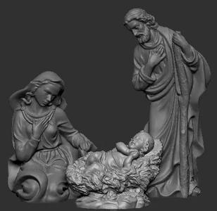 birth manger virgin Mary Saint Joseph and baby Jesus  pesebre