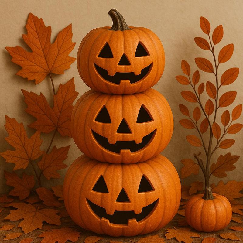 Torre de calabazas, Halloween, decoración, figura, hogar,  pumpkin tower, halloween, decoration, figurine, home,