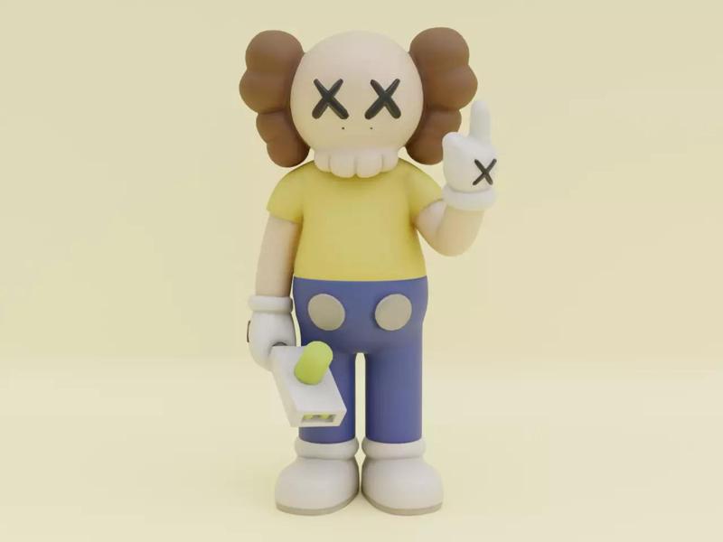 KAWS Morty Smith The Anxious Companion Figure Toy Printable