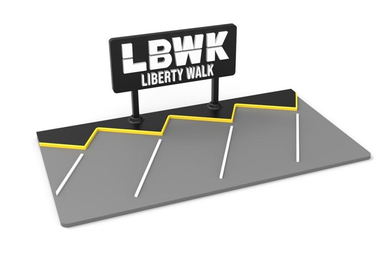 45° 1/64 - LIBERTY WALK PARKING 45° DIORAMA DISPLAY STAND
