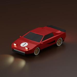 Racecar Low poly
