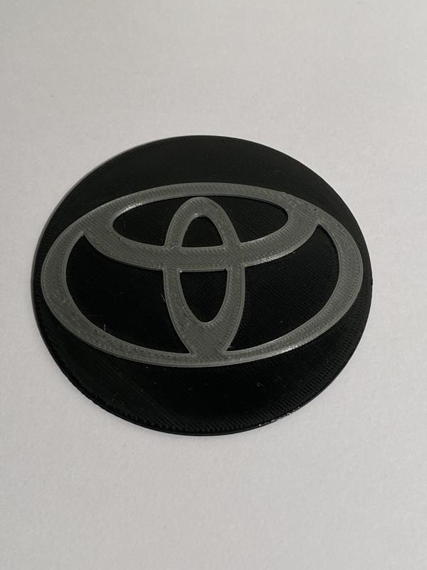 Toyota badge for wheel chock