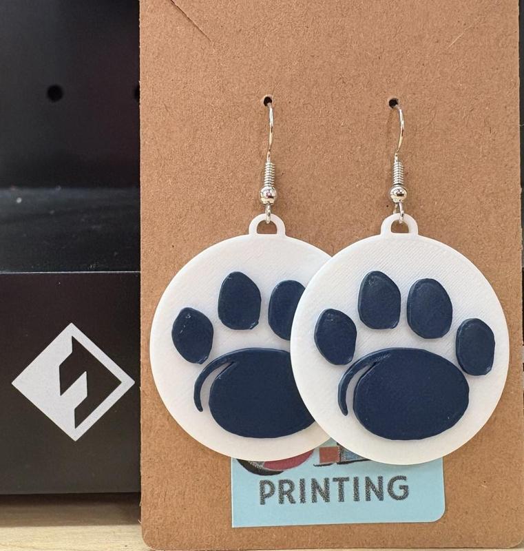 Penn State Paw Print Earrings