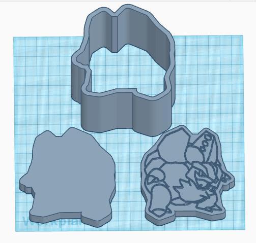 Pokemon: Alolan Golem 3 Piece Bath Bomb Mold