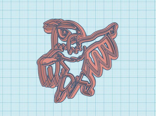 Pokemon: Hawlucha Cookie Cutter