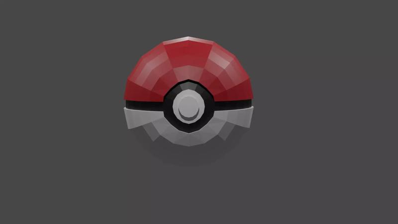 diy poke ball papercraft template and 3d model