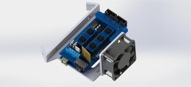arduino ramps 1.4 with 60mm fan mount, 60 degree v mount 