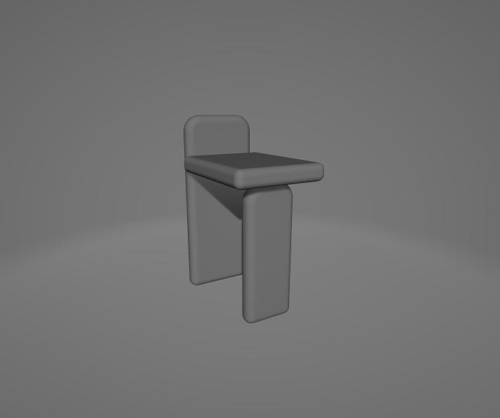 Lacquered Stool – 3D Printable Modern Stool Model