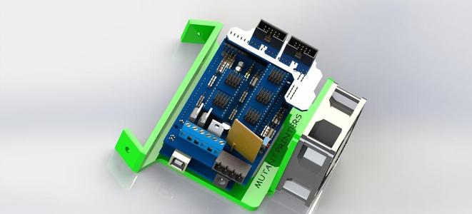 arduino ramps 1.4 with 60mm fan mount, 60 degree offset v mount 