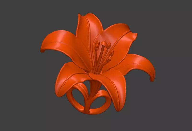 Download 3D file of Lily  lily sculpture  3D model of lily STL