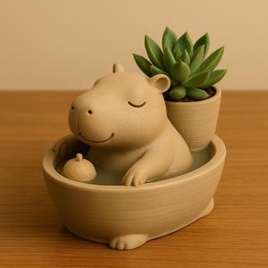 Relaxing Hippo Planter & Bathtub Pen Holder – Cute 3D Printed Design