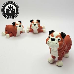 Flexi Tiny Bulldog, Articulated fidget figure, keychain version included, 3mf included 